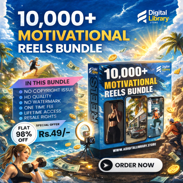 🔥 10,000+ Motivational Reels Bundle (₹49 Launch Offer) – Complete Content Growth Pack