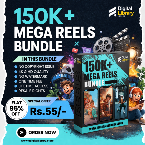 🔥 150,000+ Mega Reels Bundle – The Ultimate Content Creation Pack (Launch Offer ₹55 Only!)