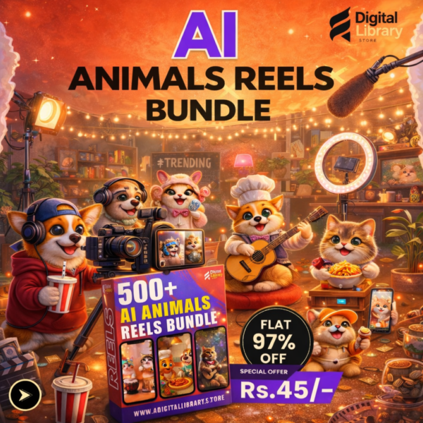 AI Animal Reels Bundle – 500+ Viral-Ready Content for Creators (Launch Offer ₹45)